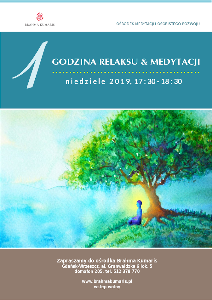 Jedna godzina medytacji oraz krótki wykład w Gdańsku @ Ośrodek Brahma Kumaris w Gdańsku