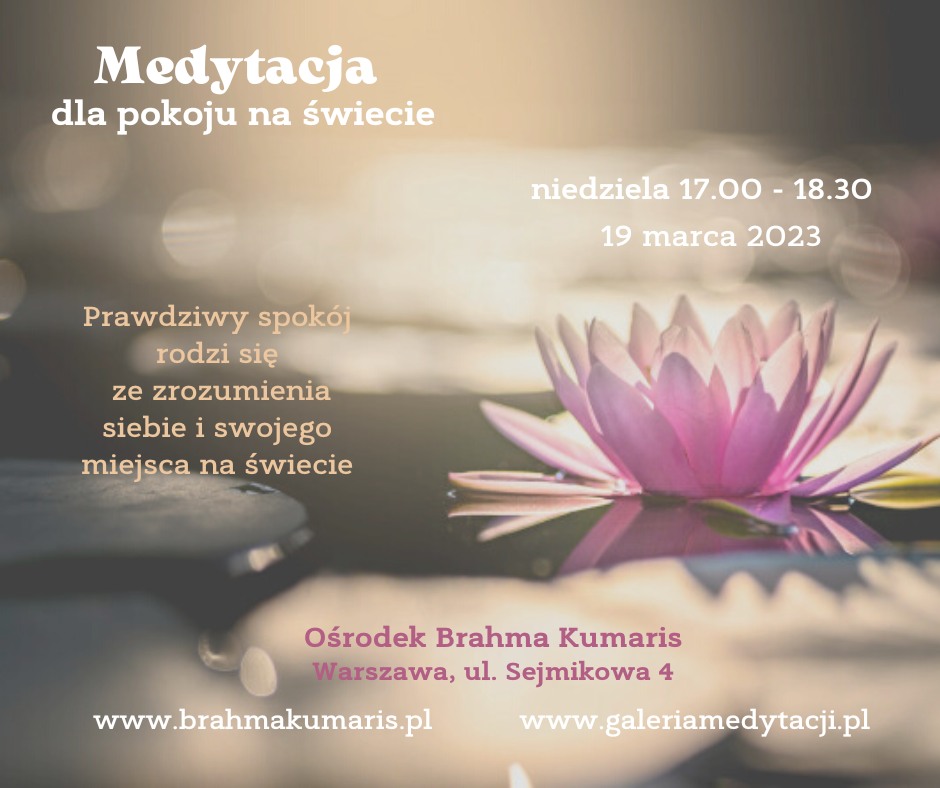 Medytacja dla pokoju na świecie. Ośrodek Brahma Kumaris w Warszawie @ Ośrodek Brahma Kumaris w Warszawie