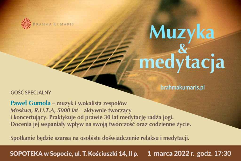 Muzyka i medytacja. Zmiana daty spotkania z Pawłem Gumolą w Sopocie @ Galeria Kultury Multimedialnej, Sopoteka, Sopot, poziom +2