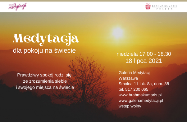Medytacja dla pokoju na świecie w Warszawie @ Galeria Medytacji w Warszawie