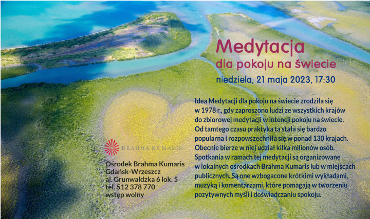 Medytacja dla pokoju na świecie. Brahma Kumaris Gdańsk @ Ośrodek Brahma Kumaris w Gdańsku